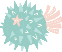 Ocean Life Swimming Sticker