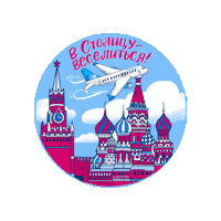 pobeda_aero love trip plane russia Sticker