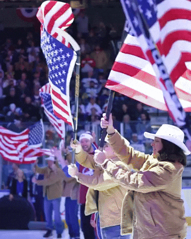 American Flag Hockey GIF by Colorado Eagles