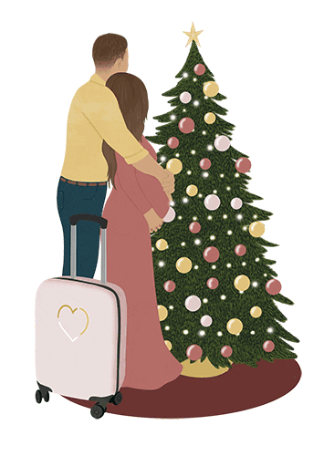 BabymoonNL christmas xmas couple pregnant Sticker