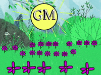gt8studios flower sun gm sol GIF