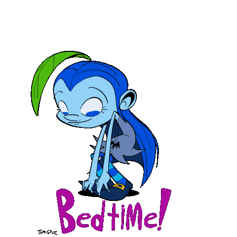 JimGrueComics sleepy bedtime pajamas bluehilda Sticker