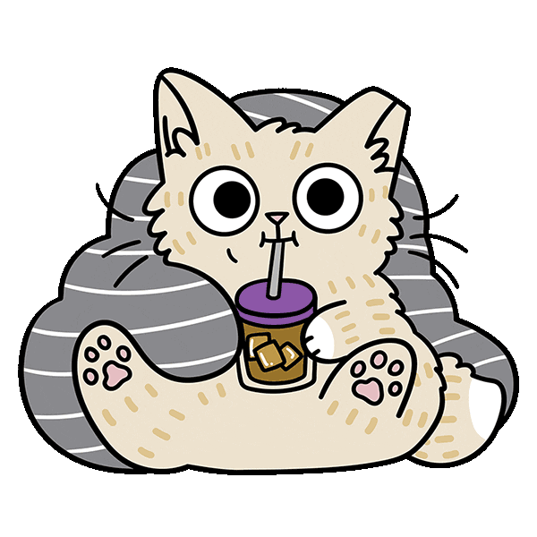 Cat Coffee Sticker by meowbox