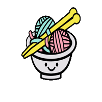 Ramen Knitting Sticker by Nerd Bird Makery