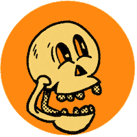 Florianosaure cartoon hello halloween wink Sticker
