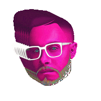 ChampagneKonny crazy champagne sheeesh floating head Sticker