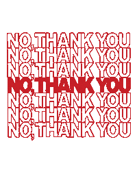 No Thank You Sticker