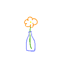 Flower Orange Sticker