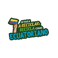 GiraReciclajeEc ecuador planeta tricolor reciclaje Sticker