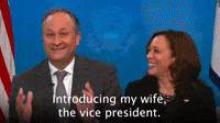 Introducing my wife, the vice president.