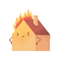 zsofija fire building not today it is fine Sticker