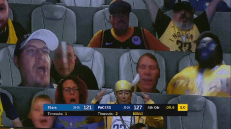 Excited Basketball GIF by Indiana Pacers