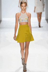 josephine skriver skirt GIF by fashgif