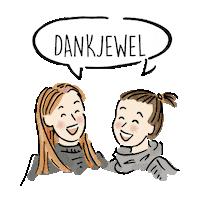 Bedankt Dankjewel Sticker by Bonte Raaf