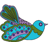 Bird Fly Sticker by Draw! Pilgrim
