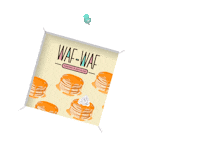 wafwafpraha waffle waf Sticker