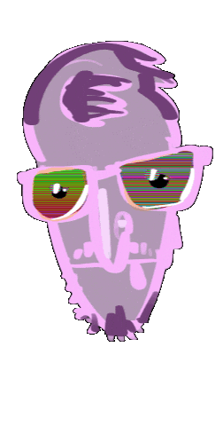 Glasses Disco Sticker