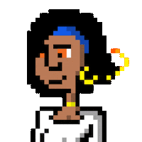 Pixel Gold Sticker