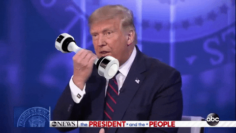 hashtagsantos giphyupload trump working out shake weight GIF