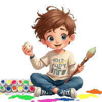 Boys Girls Easter Sticker