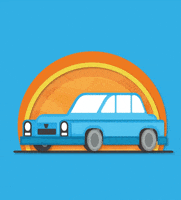 reitzcreative car money stars jumping GIF