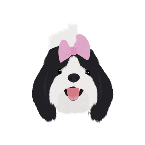 Dog Bow Sticker