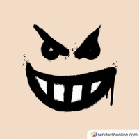 Creepy Smile GIF by sendwishonline.com