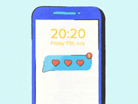 OK-Social love heart animation emoji GIF