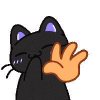 Black Cat Mimi Sticker by shichisōru