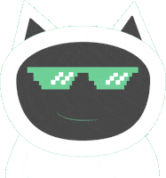 kotakode cat cool swag glasses Sticker
