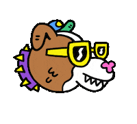 Angry Cool Dog Sticker by Russell Taysom