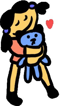 I Love You Hug Sticker by Ruppert Tellac