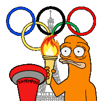 Olympic Torch Fire Sticker by shremps