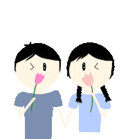 Flower Couple Sticker