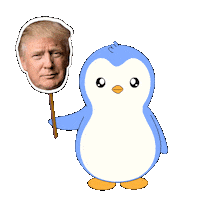 Donald Trump Crypto Sticker by Pudgy Penguins