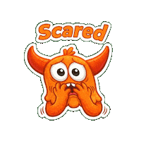 Scared Oh No Sticker by Momo & Tulus