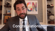 John Krasinski Congratulations GIF by SomeGoodNews