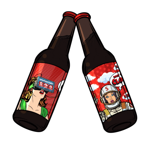 Party Beer Sticker by SwissSalary Ltd.
