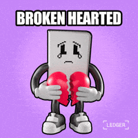 Sad Broken Heart GIF by Ledger