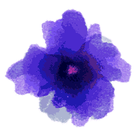 FLORALARTFANCY flower spring purple watercolor Sticker