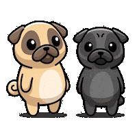 I Love You Kiss Sticker by Pugs