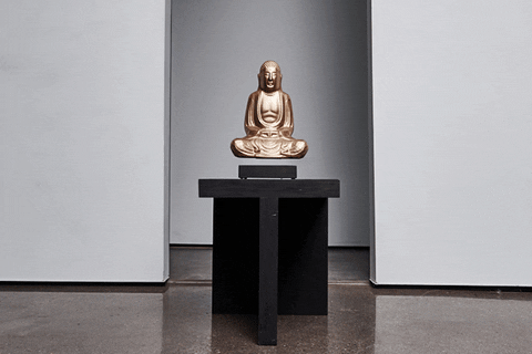 geekspin giphyupload art floating buddha GIF