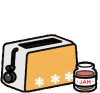 copochan bread toast toaster copochan Sticker