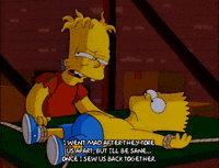 scared bart simpson GIF