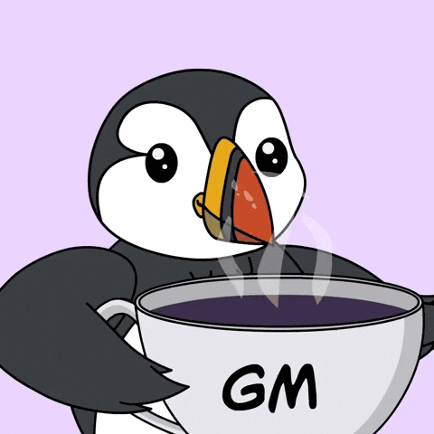 puffinsdotfun giphyupload hot coffee kawaii GIF