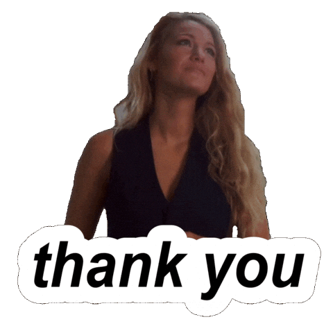 Thank You So Much Sticker by Blake Lively Fan