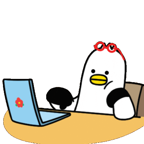 Thinking Typing Sticker by boogi_in_busan