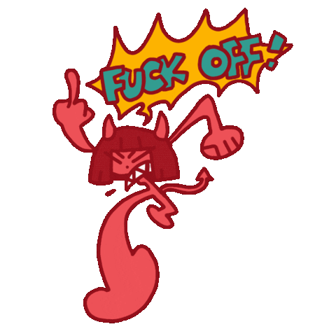 Angry Red Devil Sticker