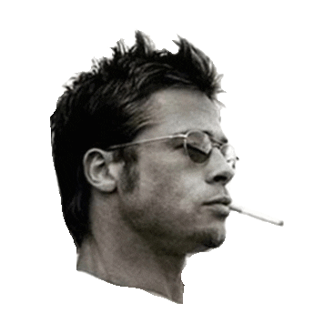Brad Pitt Smoking Sticker by imoji