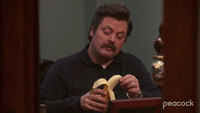 Ron Is Freaked Out By A Banana